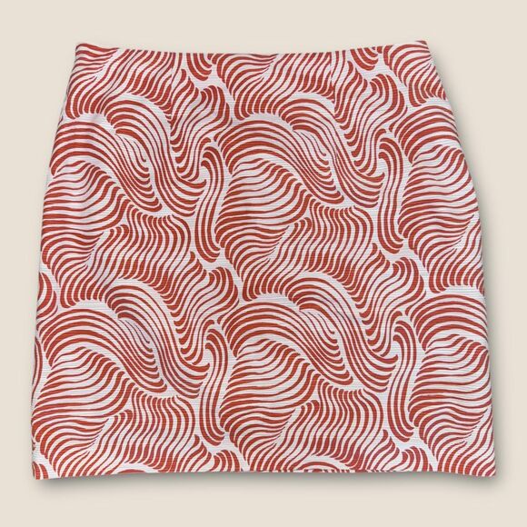 Women's EUC Ann Taylor‎ Wave Stretch Cotton Skirt | Size 8 - Picture 2 of 4